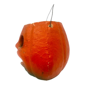 Vintage Halloween Paper Mache Pulp Jack-O'-Lantern ~ 1940s Pumpkin at Eerie Emporium.