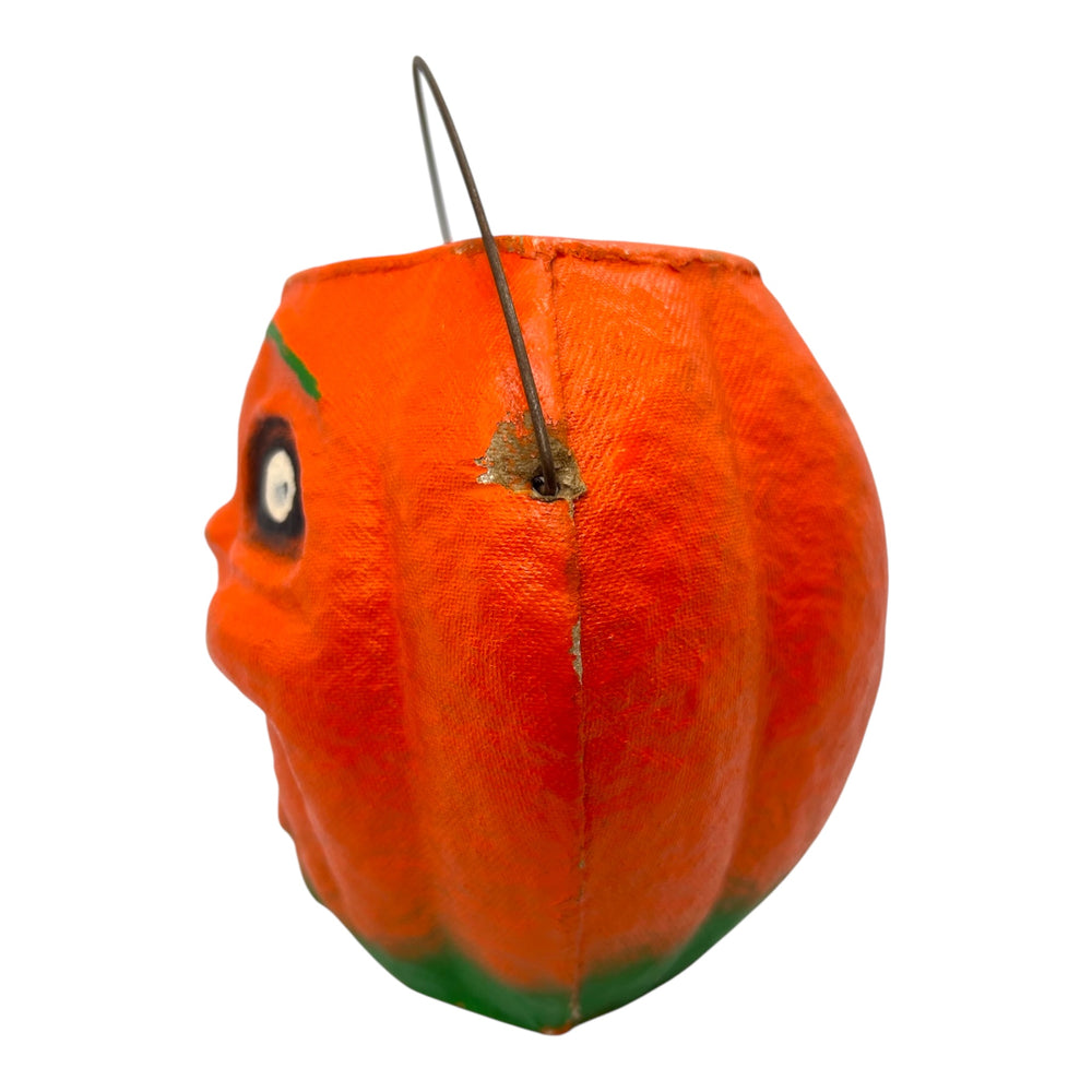 Vintage Halloween Paper Mache Pulp Jack-O'-Lantern Candy Container ~ 1950s at Eerie Emporium. 5