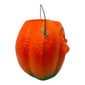Vintage Halloween Paper Mache Pulp Jack-O'-Lantern Candy Container ~ 1950s at Eerie Emporium. 6