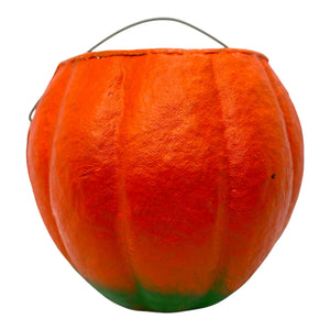 Vintage Halloween Paper Mache Pulp Jack-O'-Lantern Candy Container ~ 1950s at Eerie Emporium. 7