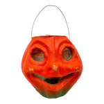 Vintage Halloween Paper Mache Pulp Jack-O'-Lantern from the 1940s at Eerie Emporium.