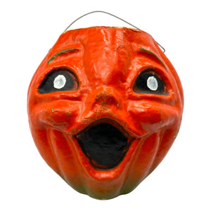 Vintage Halloween Paper Mache Pulp Large JOL Candy Container ~ 1950s / 1960s at Eerie Emporium. 2