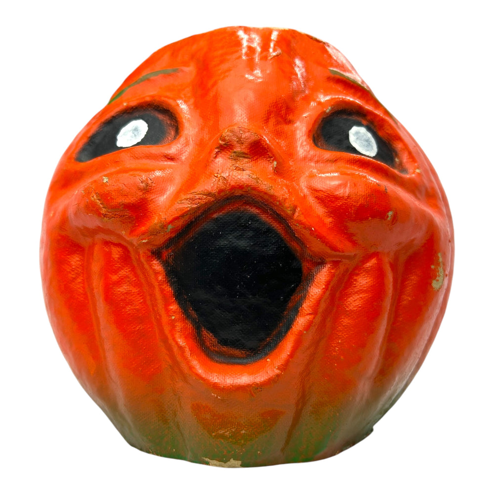 Vintage Halloween Paper Mache Pulp Large JOL Candy Container ~ 1950s / 1960s at Eerie Emporium. 4