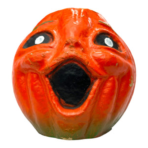 Vintage Halloween Paper Mache Pulp Large JOL Candy Container ~ 1950s / 1960s at Eerie Emporium. 4