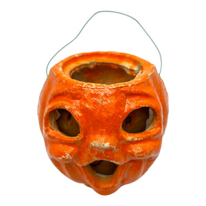Vintage Halloween Paper Mache Pumpkin ~ 1940s/1950s at Eerie Emporium. 3