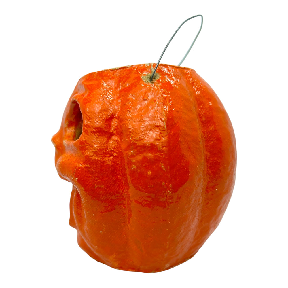 Vintage Halloween Paper Mache Pumpkin ~ 1940s/1950s at Eerie Emporium. 4