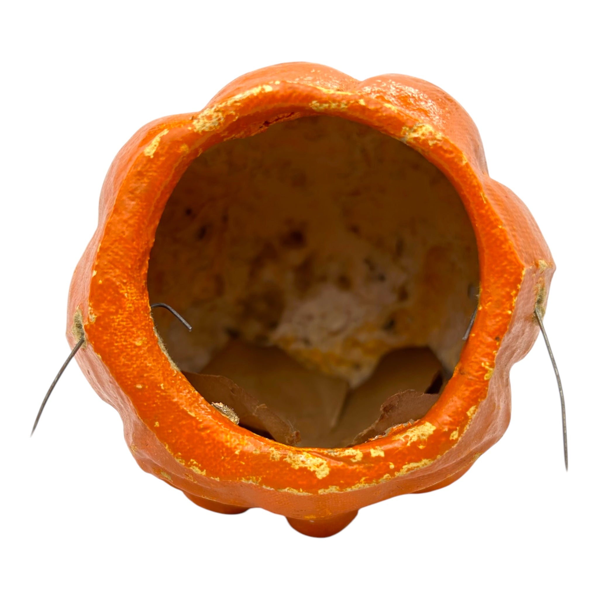 Vintage Halloween Paper Mache Pumpkin Original Insert | Eerie Emporium