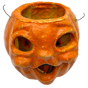 Vintage Halloween Paper Mache Pumpkin ~ Original Insert at Eerie Emporium. 4