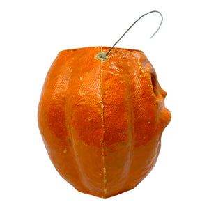 Vintage Halloween Paper Mache Pumpkin ~ Original Insert at Eerie Emporium. 5