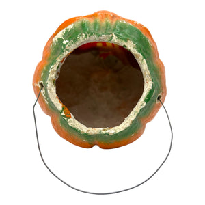 Vintage Halloween Paper Mache Pumpkin Rare Size ~ 1940s at Eerie Emporium. 12
