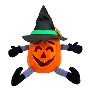 Vintage Halloween Paper Magic Group Light Up Foam Witch Pumpkin 1998 at Eerie Emporium. 2