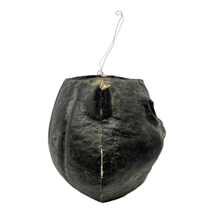 Vintage Halloween Pulp Paper Mache Black Cat Face Lantern from the 1940s/1950s at Eerie Emporium.