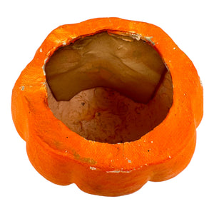 Vintage Halloween Pulp Paper Mache Choir Boy Jack O' Lantern with Face Insert at Eerie Emporium.