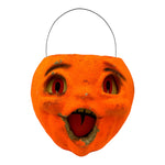 Vintage Halloween Pulp Paper Mache DayGlo Jack O' Lantern at Eerie Emporium.