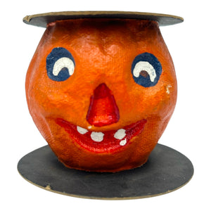 Vintage Halloween Pulp Paper Mache JOL Candle Novelty Holder at Eerie Emporium. 
