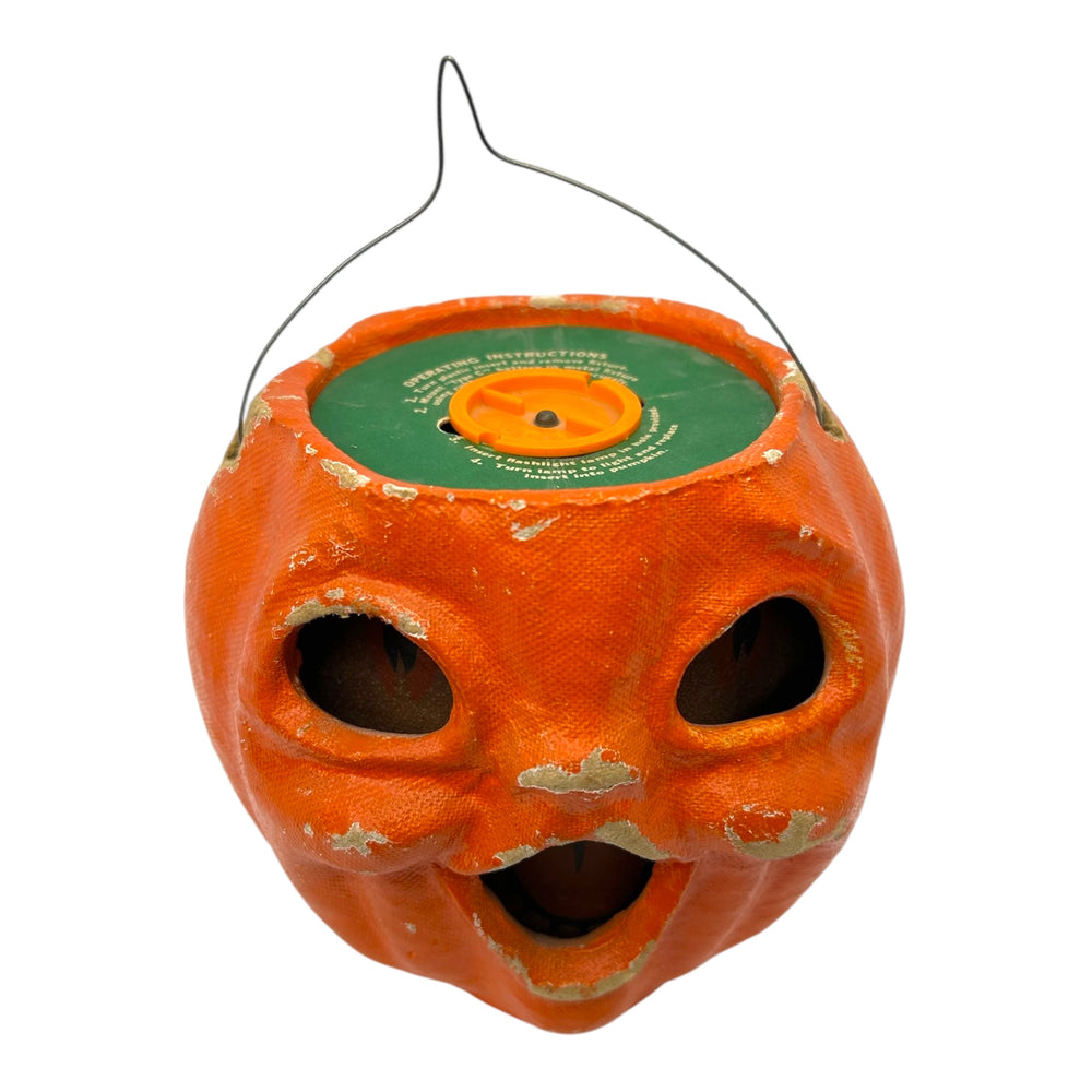 Vintage Halloween Pulp Paper Mache JOL Choir Boy ~ 1950s w/ Battery Operated Light at Eerie Emporium. 