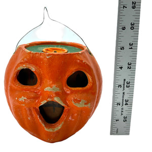 Vintage Halloween Pulp Paper Mache JOL Choir Boy ~ 1950s w/ Battery Operated Light at Eerie Emporium. 15