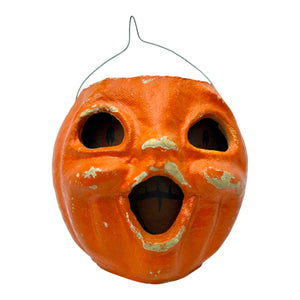 Vintage Halloween Pulp Paper Mache JOL Choir Boy ~ 1950s w/ Battery Operated Light at Eerie Emporium. 3
