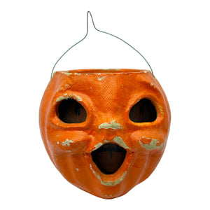 Vintage Halloween Pulp Paper Mache JOL Choir Boy ~ 1950s w/ Battery Operated Light at Eerie Emporium. 5