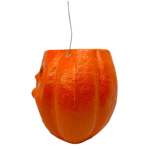 Vintage Halloween Pulp Paper Mache Jack-O'-Lantern with Original Face Insert ~ Choir Boy at Eerie Emporium. 7
