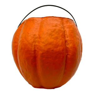 Vintage Halloween Pulp Paper Mache Jack O' Lantern with Face Insert ~ 1940s/1950s at Eerie Emporium. 6