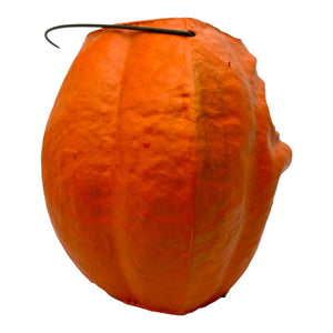 Vintage Halloween Pulp Paper Mache Jack O' Lantern with Face Insert ~ 1940s/1950s at Eerie Emporium. 8
