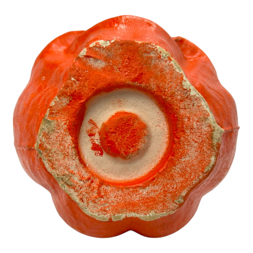 Vintage Halloween Pulp Paper Mache Pumpkin Jack-O'-Lantern with Sinister Smile. 9