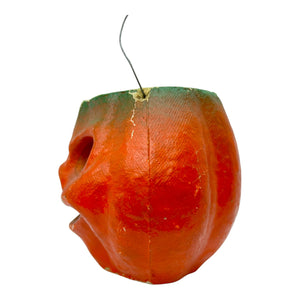Vintage Halloween Pulp Paper Mache Pumpkin Jack-O'-Lantern with Sinister Smile at Eerie Emporium. 6