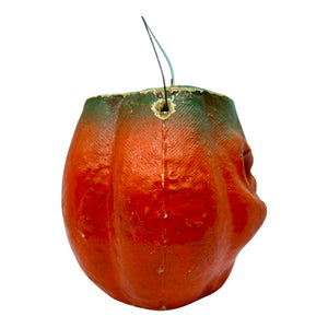 Vintage Halloween Pulp Paper Mache Pumpkin Jack-O'-Lantern with Sinister Smile at Eerie Emporium. 7