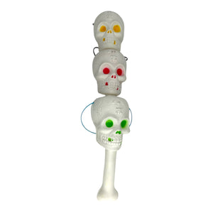 Vintage Halloween Skeleton Blow Mold Trick or Treat Buckets, Set of 3 ~ Skull & Bone 1990s at Eerie Emporium. 10
