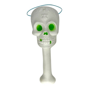 Vintage Halloween Skeleton Blow Mold Trick or Treat Buckets, Set of 3 ~ Skull & Bone 1990s at Eerie Emporium. 3
