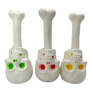 Vintage Halloween Skeleton Blow Mold Trick or Treat Buckets, Set of 3 ~ Skull & Bone 1990s at Eerie Emporium. 6