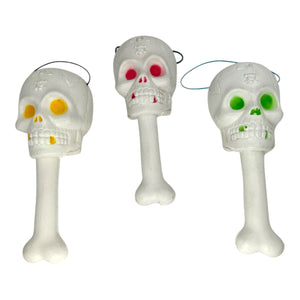 Vintage Halloween Skeleton Blow Mold Trick or Treat Buckets, Set of 3 ~ Skull & Bone 1990s at Eerie Emporium. 7
