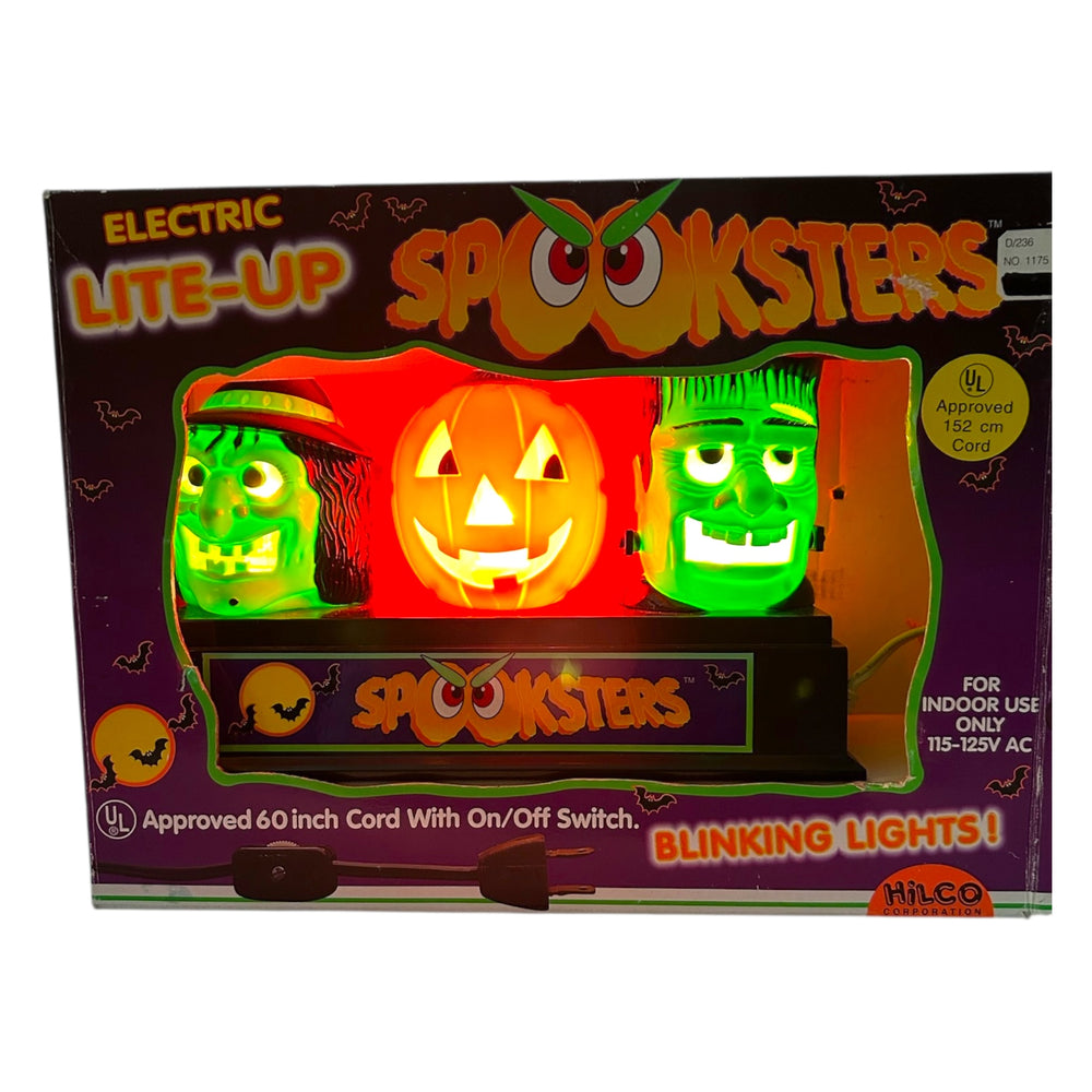 Vintage Halloween Spooksters Blinking Lights Display w/original packaging ~ Frankenstein 1996 at Eerie Emporium. 2