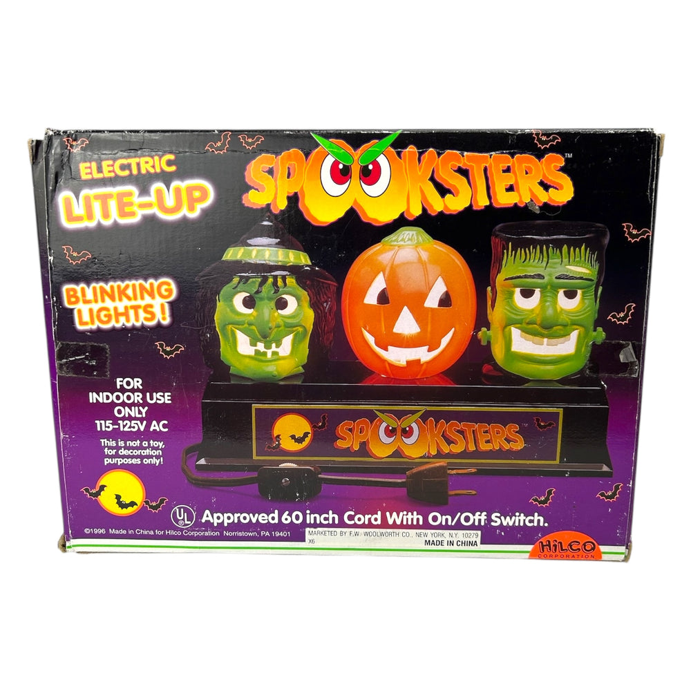 Vintage Halloween Spooksters Blinking Lights Display w/original packaging ~ Frankenstein 1996 at Eerie Emporium. 6