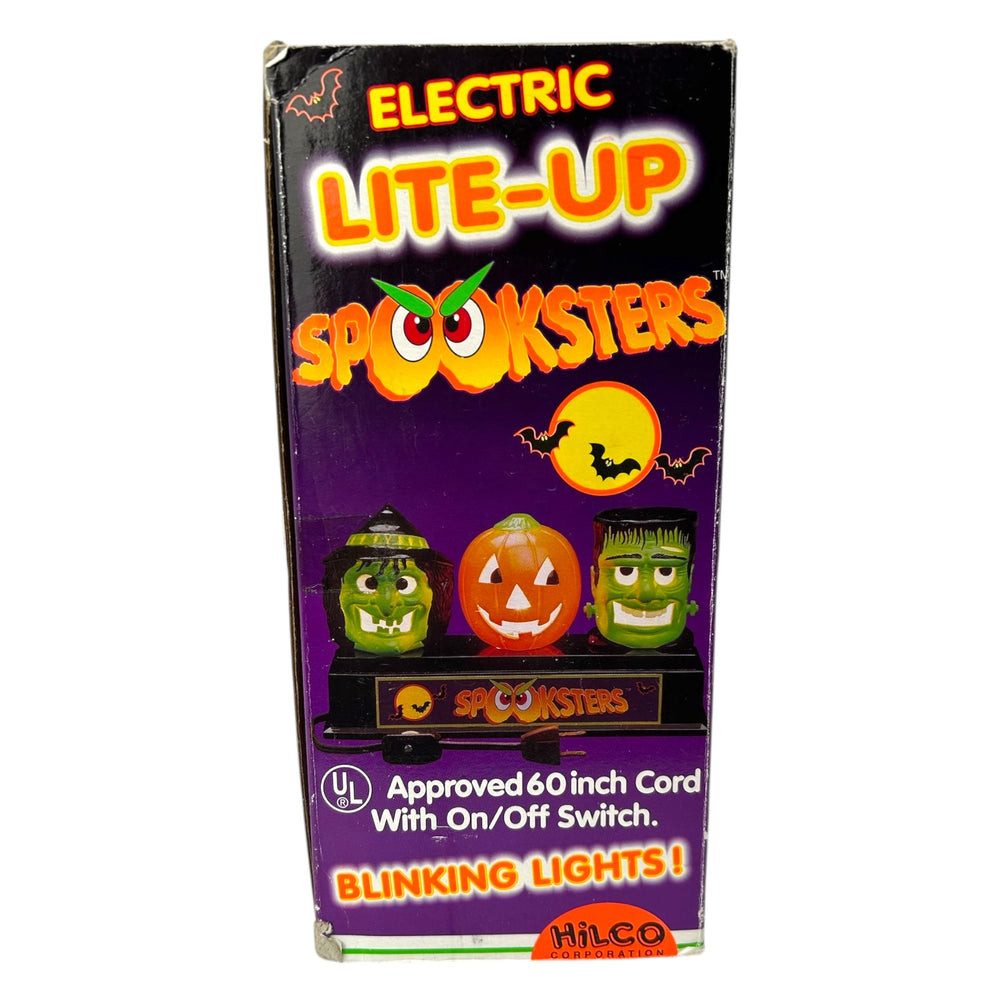 Vintage Halloween Spooksters Blinking Lights Display w/original packaging ~ Frankenstein 1996 at Eerie Emporium. 9