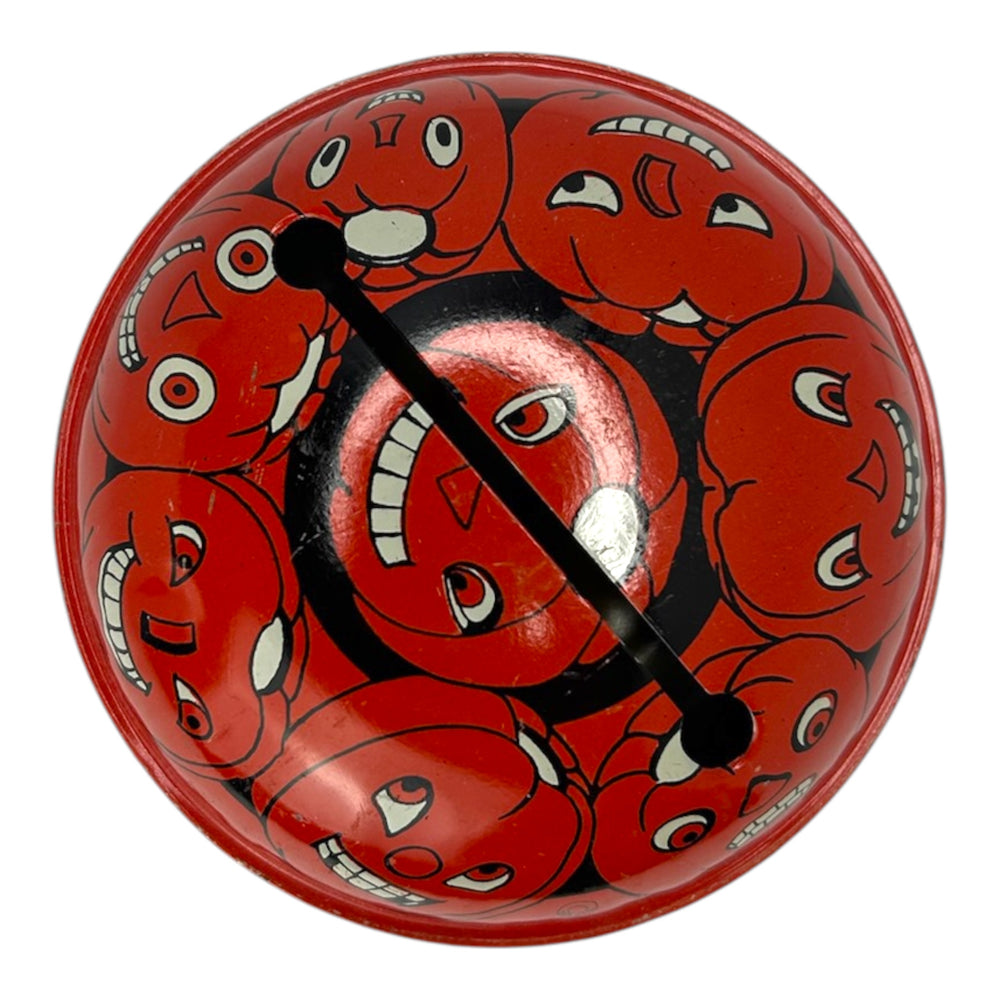 Vintage Halloween T. Cohn Tin Litho Rattler Noisemaker Jack-O'-Lanterns ~ 1940s at Eerie Emporium. 