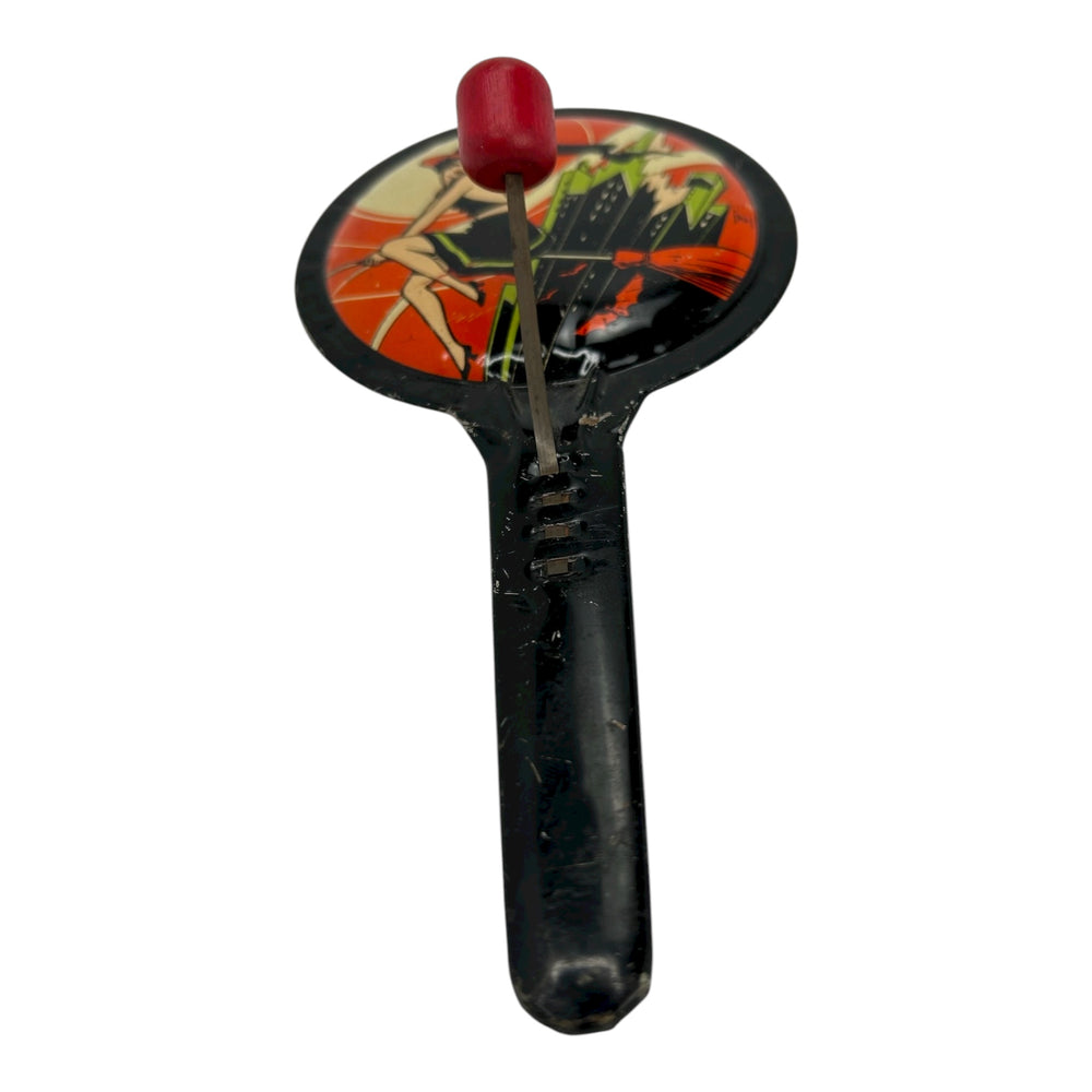 Vintage Halloween T. Cohn Witch Noisemaker Pan Clanger ~ 1930s USA Art Deco at Eerie Emporium. 5