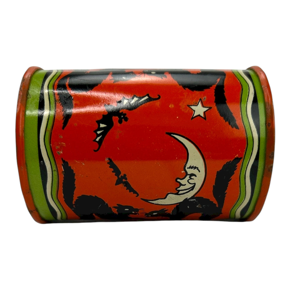 Vintage Halloween T Cohn Black Cats On Fence Shaker Noisemaker from the 1940s at Eerie Emporium. 4