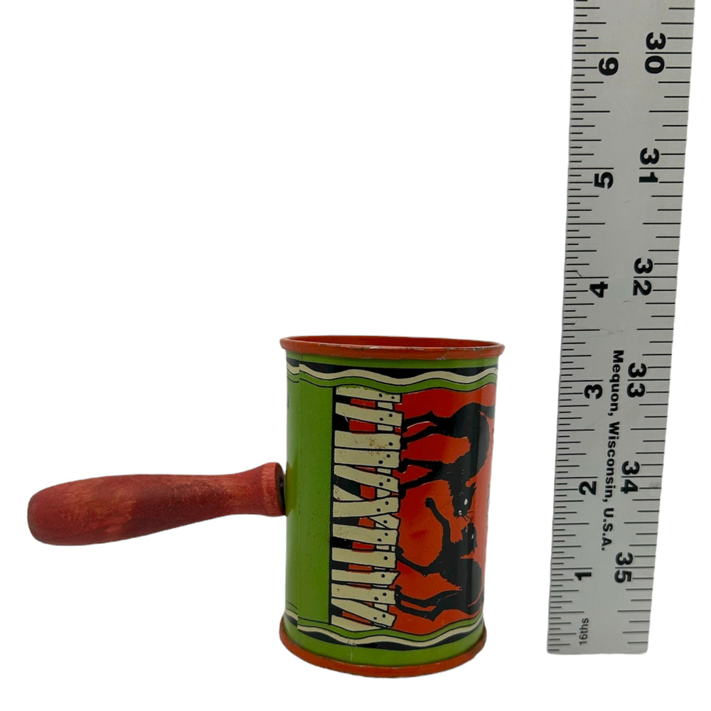 Vintage Halloween T Cohn Black Cats On Fence Shaker Noisemaker from the 1940s at Eerie Emporium. 8