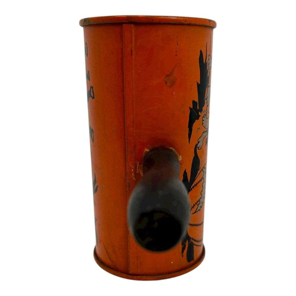 Vintage Halloween Tin Shaker Noisemaker Cow Jack-O-Lantern Spooky Tree Cat ~ 1920s at Eerie Emporium. 7