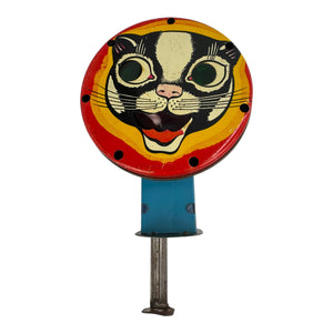 Vintage Halloween Tin Toy Black Cat Sparkler Spinner Noisemaker ~ Cat's Meow Ranger 1950s at Eerie Emporium