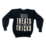 Vintage Halloween Too Old For Treats Still Love The Tricks Sweater Large at Eerie Emporium.