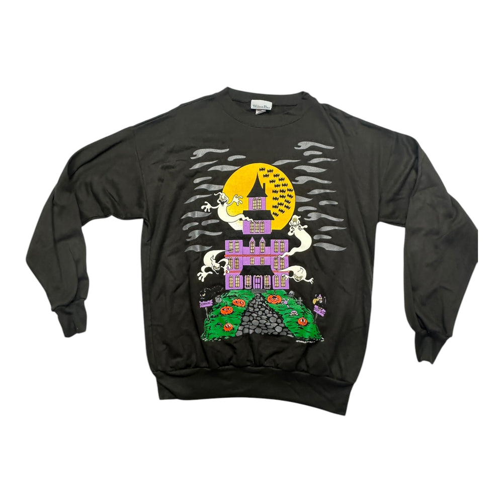 Vintage Halloween Turtle Bay Haunted House Ghosts Crewneck 1990s size Large at Eerie Emporium.