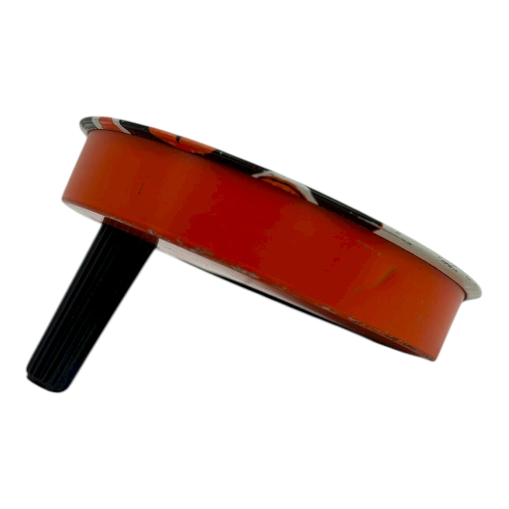 Vintage Halloween US Metal Toy Black Cat Noisemaker Ratchet Misprint / Error from the 1950s/1960s at Eerie Emporium. 4