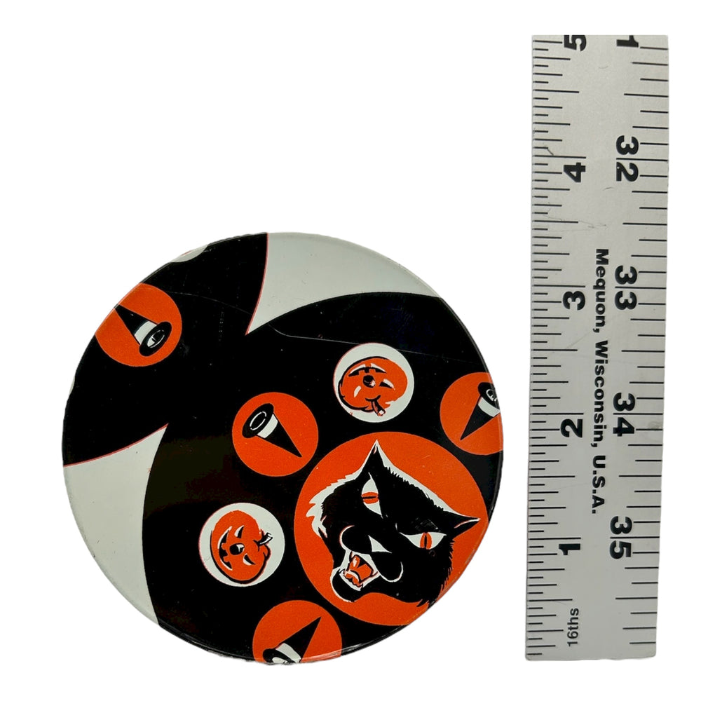 Vintage Halloween US Metal Toy Black Cat Noisemaker Ratchet Misprint / Error from the 1950s/1960s at Eerie Emporium. 7