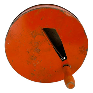 Vintage Halloween US Metal Toy Tin Litho Witch Noisemaker Ratchet ~ 1950s at Eerie Emporium. 6