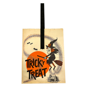 Vintage Halloween Witch Trick Or Treat Bag Set of 2 ~ 1950s / 1960s at Eerie Emporium. 5