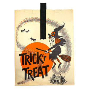 Vintage Halloween Witch Trick Or Treat Bag Set of 2 ~ 1950s / 1960s at Eerie Emporium. 6
