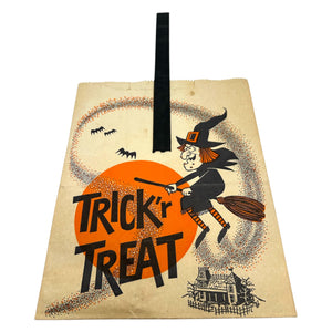 Vintage Halloween Witch Trick Or Treat Bag Set of 2 ~ 1950s / 1960s at Eerie Emporium. 8